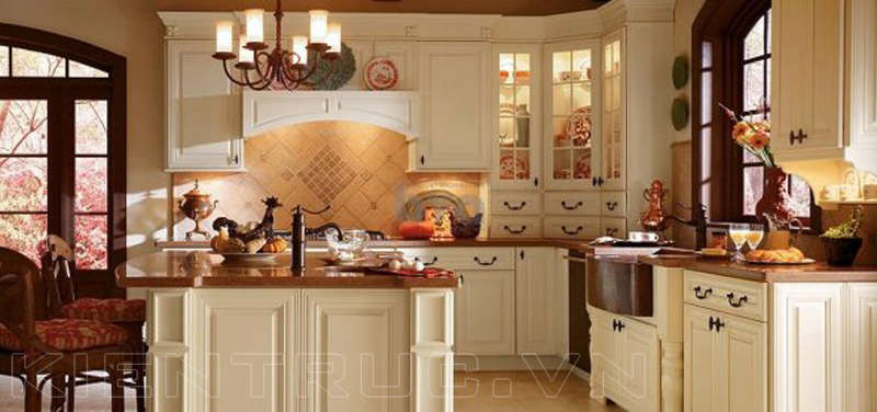 Thiết kế tủ bếp chữ G đẹp cho nhà bếp á Đông
